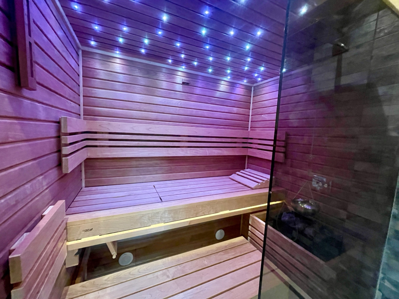 Wooden sauna interior